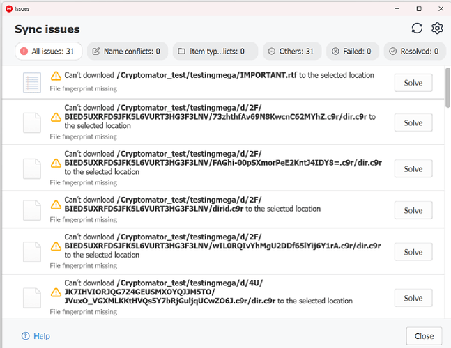 Mega errors