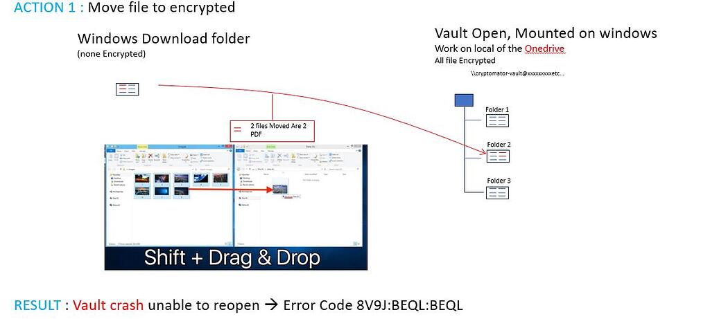Vault crash while Shift + drag drop to vault - Desktop App ...