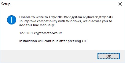 cryptomator error